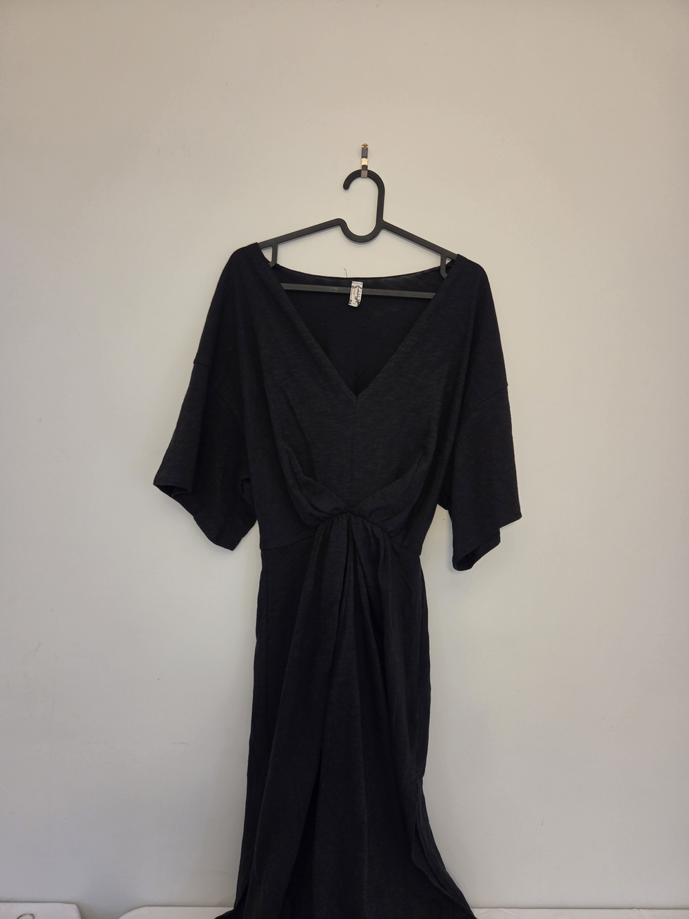 Free People Black Knot-Front Maxi Dress